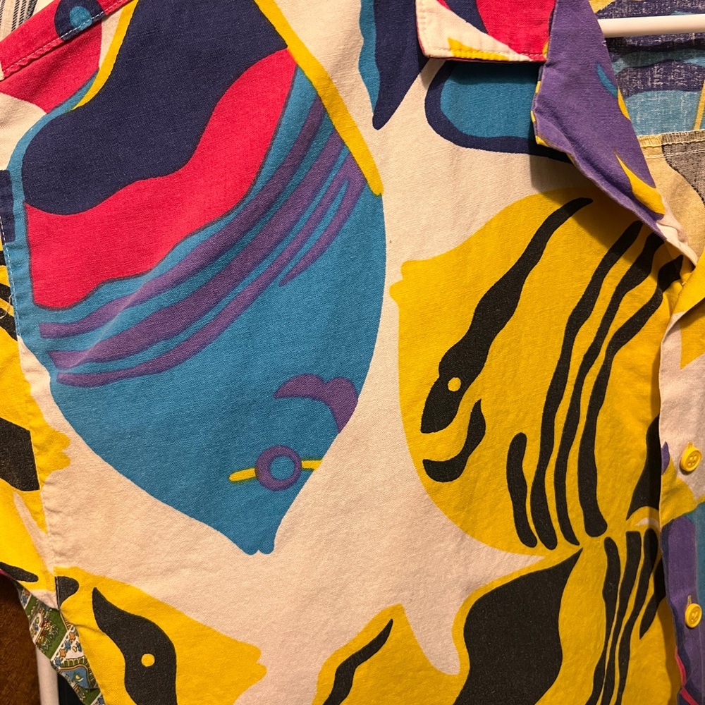 Colorful Abstract Button-Up Shirt - Picture 2 of 7